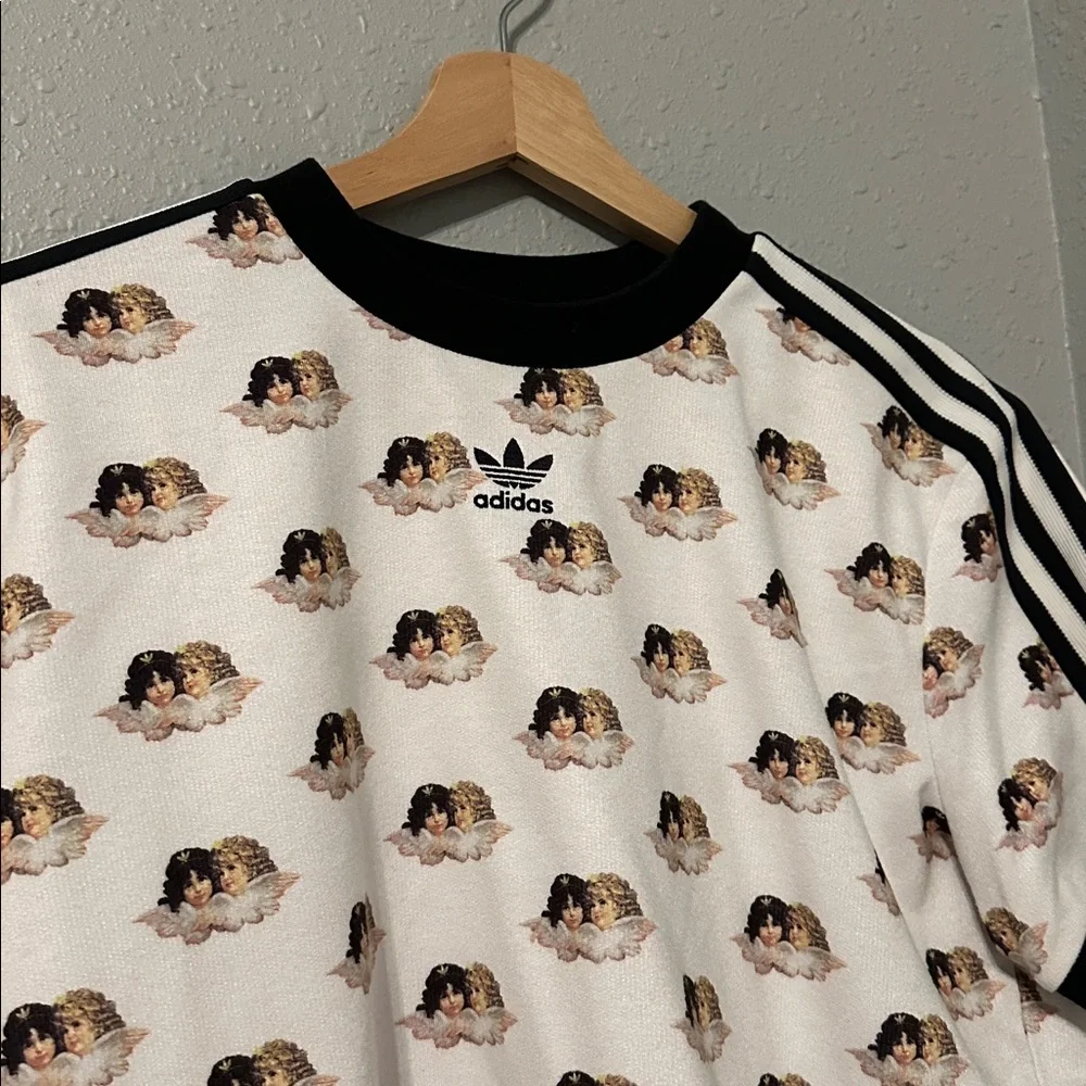 Adidas x Fiorucci White and Black Graphic Box Tee - Picture 2 of 4